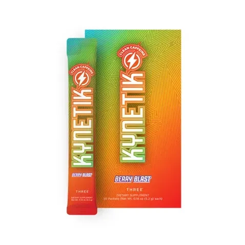 Kynetik Clean Caffeine Berry Blast product packaging